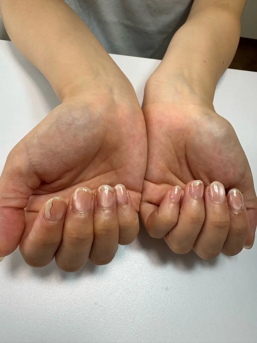 ネイル ニュアンスネイル ピンク ピンクベージュ シンプルネイル ハンドネイル moharanail wakanaのネイルデザイン