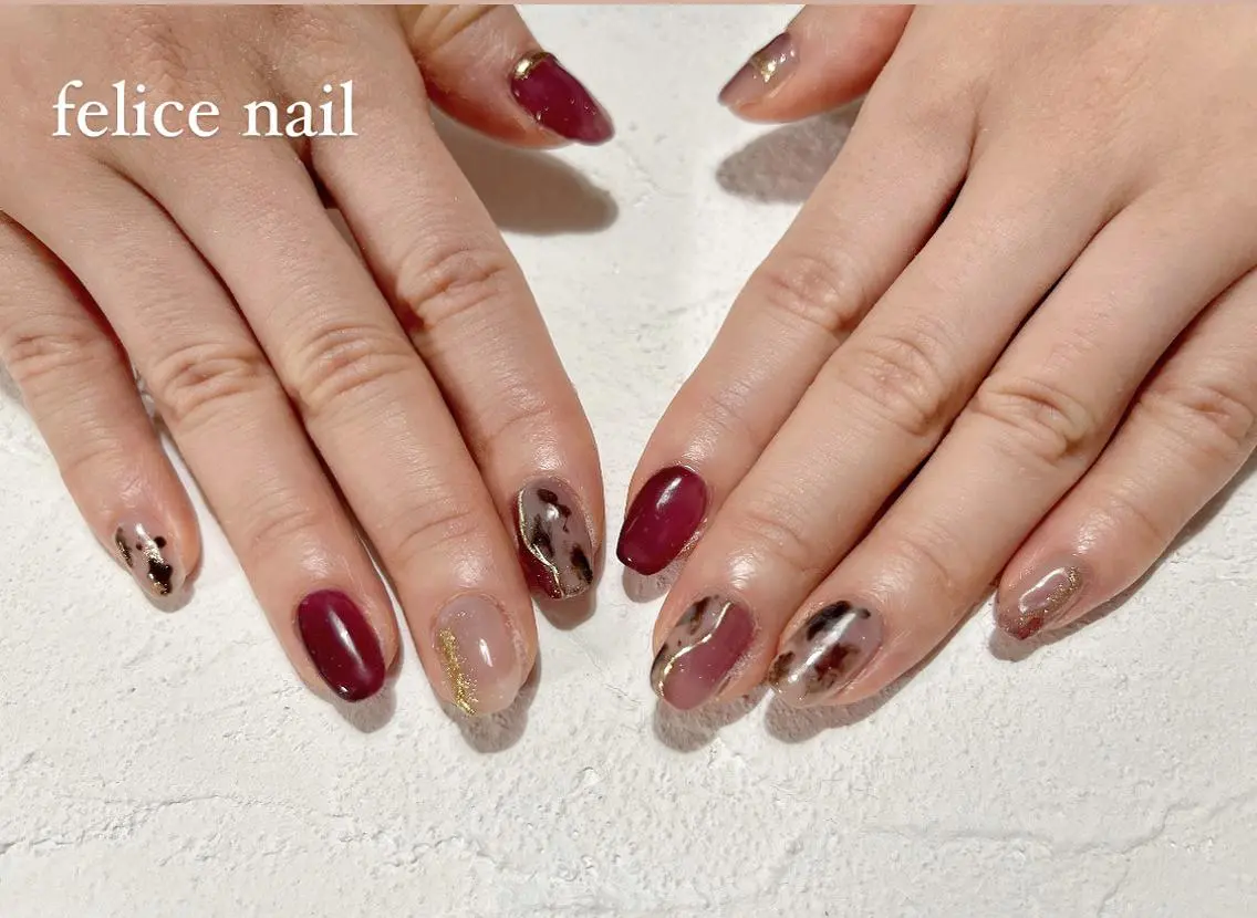 ネイル アニマル柄 ハンドネイル felice nailのネイルデザイン