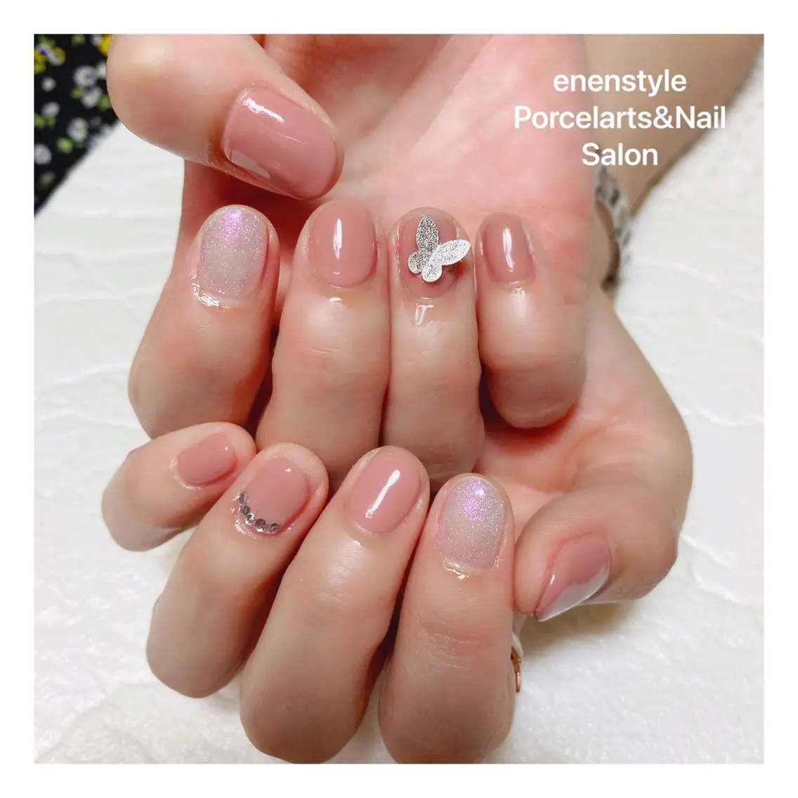 ショート ネイル ハンドネイル 🐾enen style 🐾のネイルデザイン