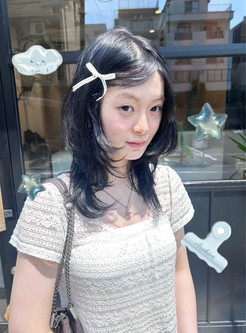 ミディアム ヘアカラー トリートメント 萩原 綾香のヘアスタイル