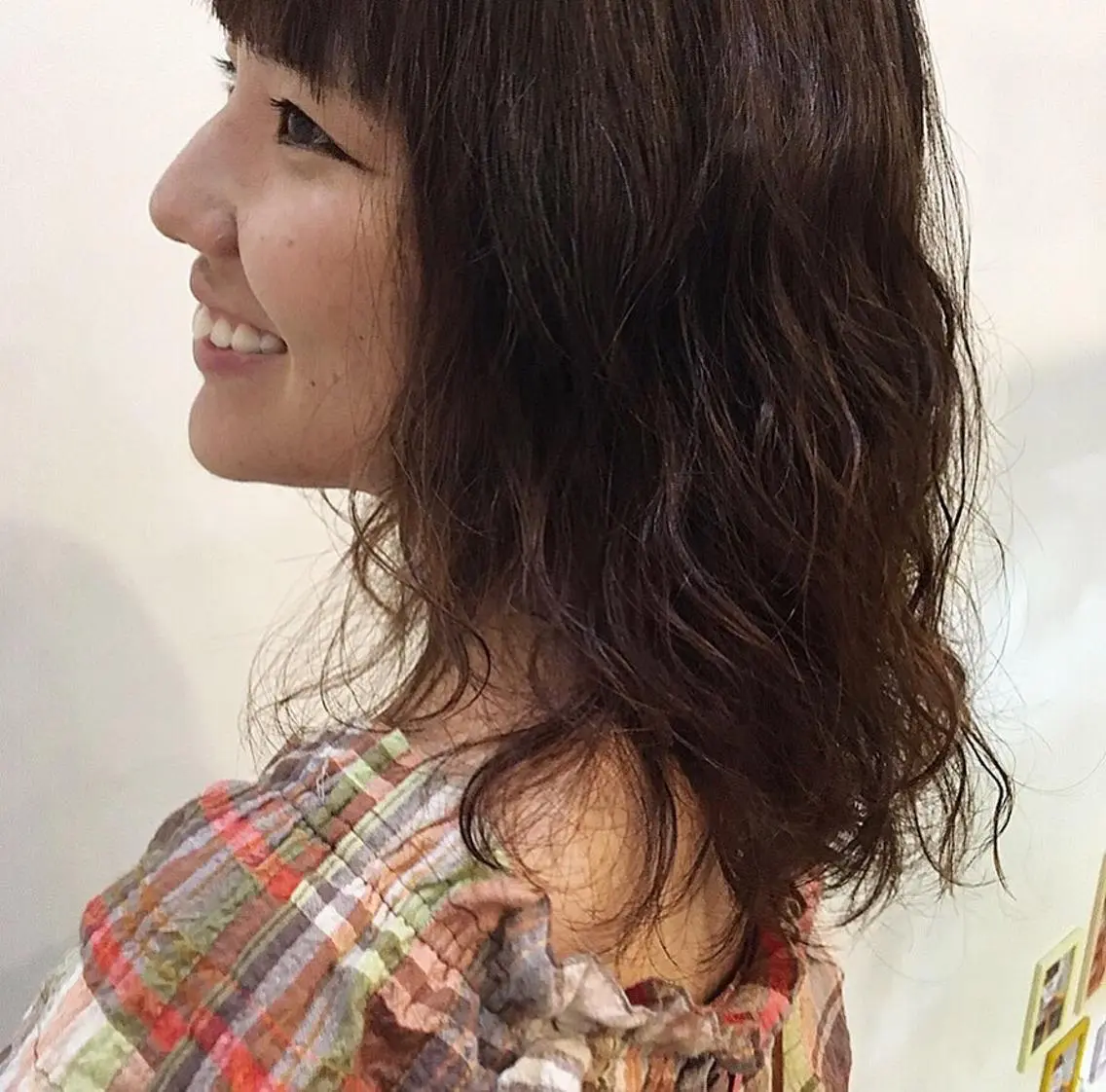 セミロング パーマ 狩野 羅夢のヘアスタイル