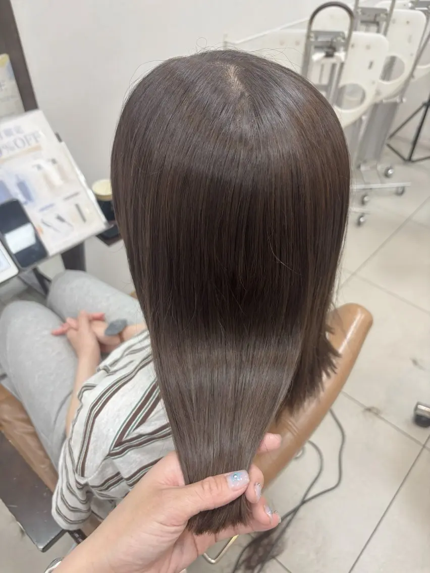 ミディアム カラー 透明感カラー グレージュ ヘアカラー トリートメント 頭皮×髪質改善 透明感カラー💎中村のヘアスタイル