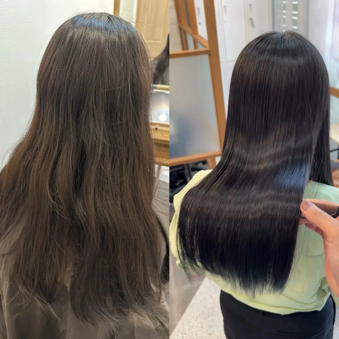 ロング カット ヘアカラー 縮毛矯正 トリートメント 美髪形成💎縮毛矯正 顔レイヤー松尾　幸樹のヘアスタイル