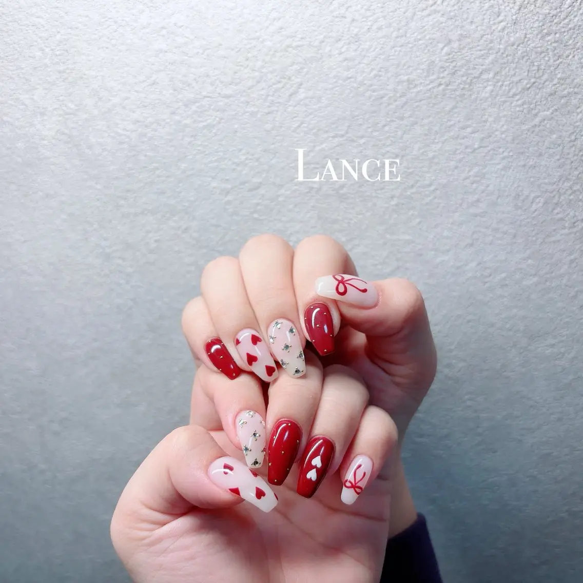 ネイル オーロラネイル キラキラネイル 韓国ネイル ワンホンネイル 冬ネイル Lance nailのネイルデザイン