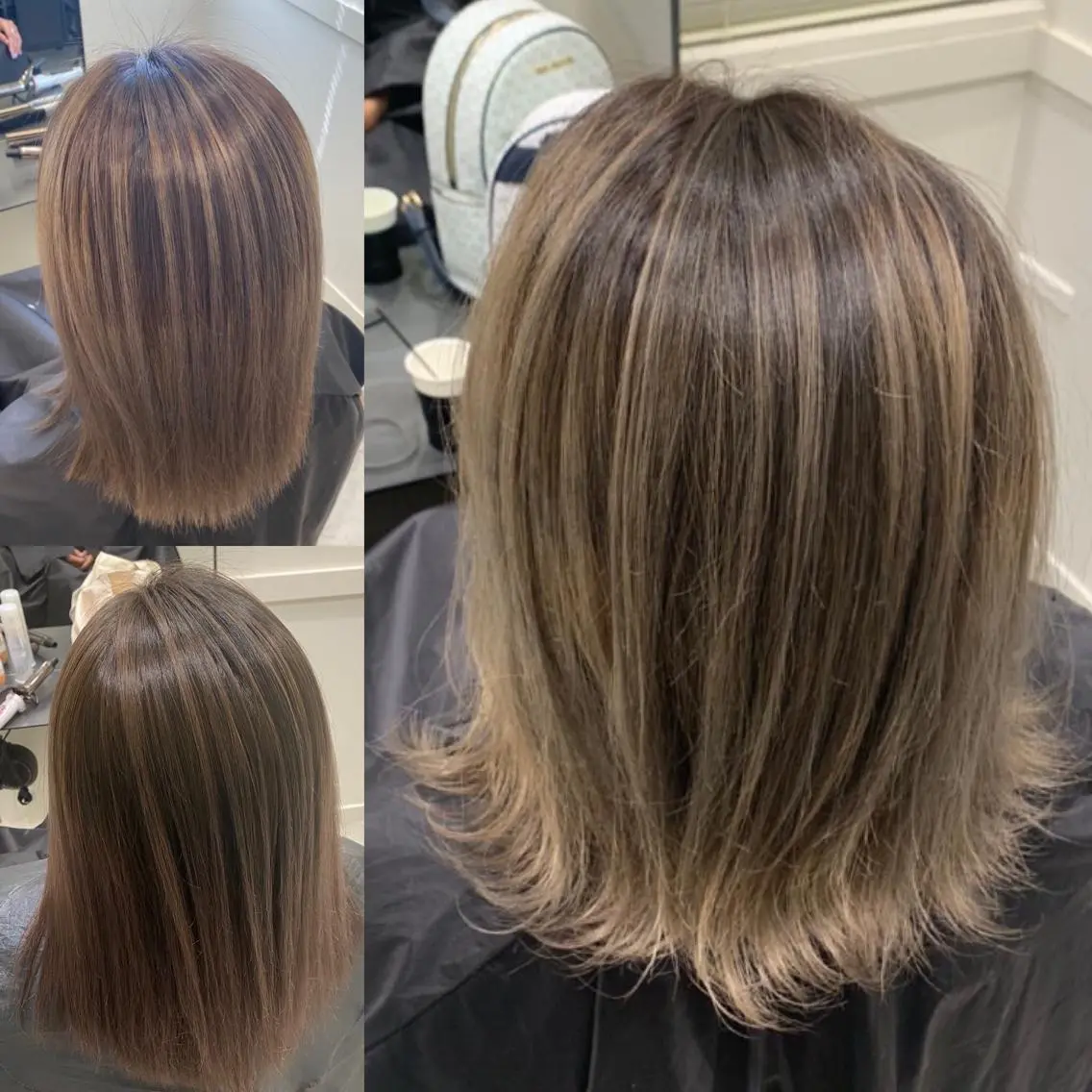 ミディアム ハイライト レイヤーカット 🤎カラー比率90% 🤍TAKAYAのヘアスタイル