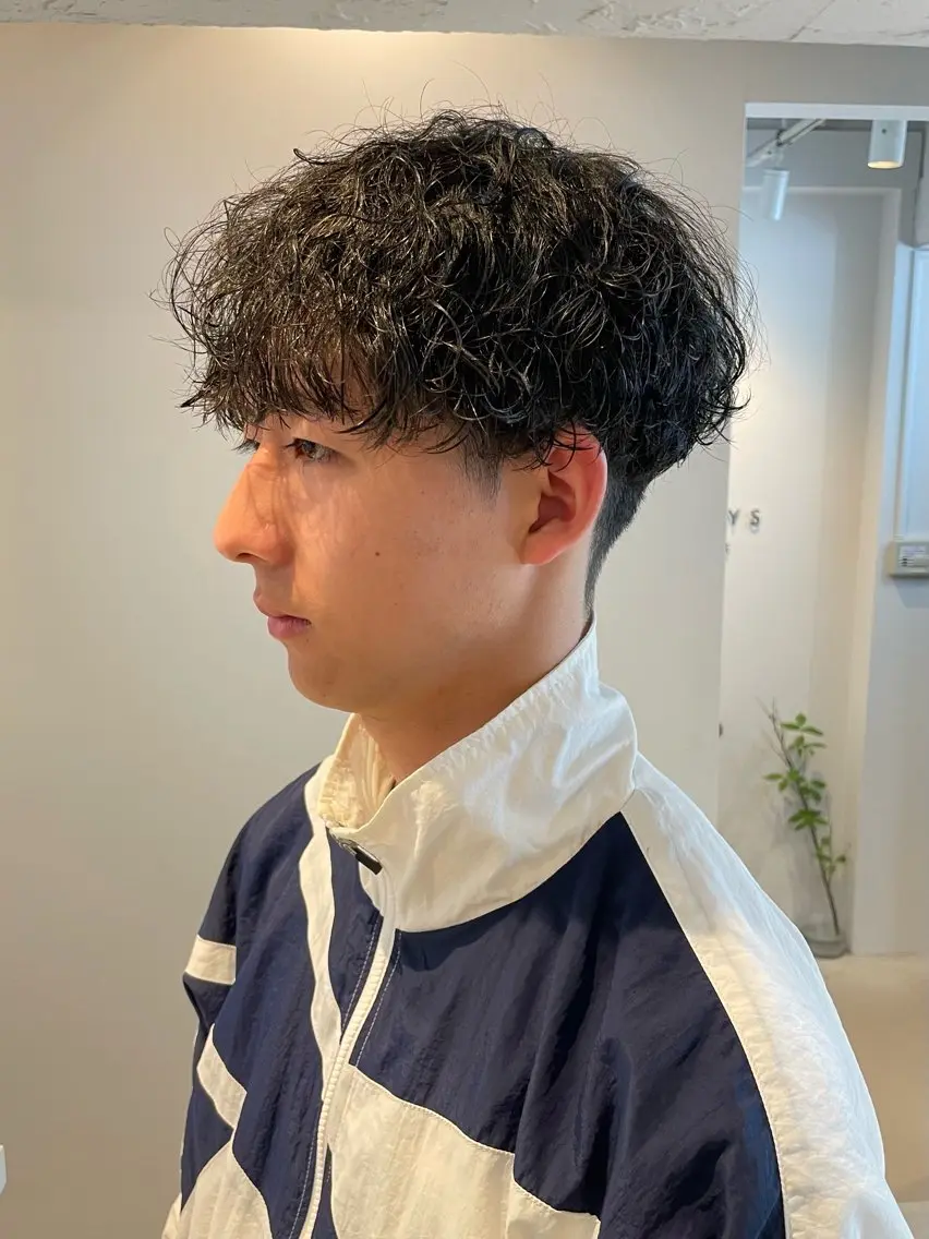パーマ メンズ マッシュ カット パーマ メンズ特化⚜️ 藤原あずさのヘアスタイル