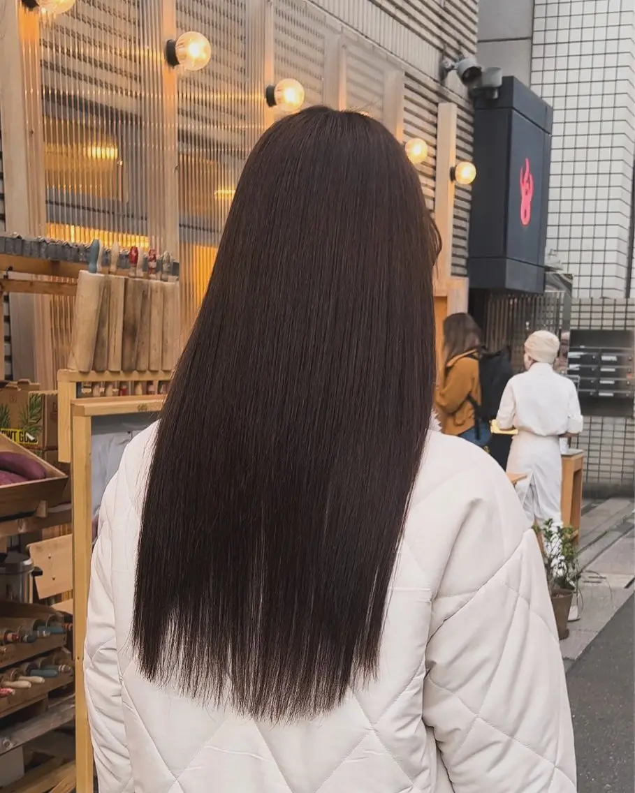 ロング 髪質改善 トリートメント 髪質改善/酸性ストレ ート/ブリーチ縮毛のヘアスタイル
