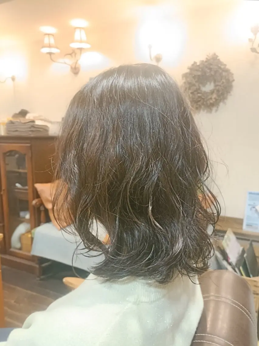 ミディアム ミディアムパーマ ASAKO ✴︎アメリシュシュのヘアスタイル