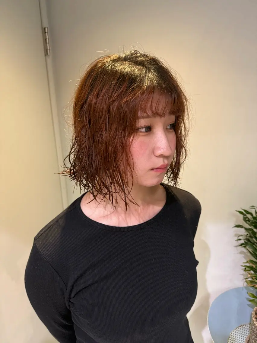 パーマ パーマ 辻岡 悠稀のヘアスタイル