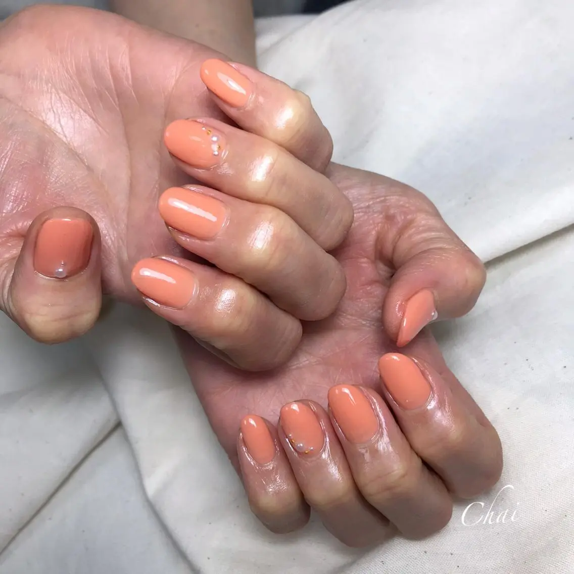 ネイル ストーンネイル chai nail &  eye📍鶴橋のネイルデザイン