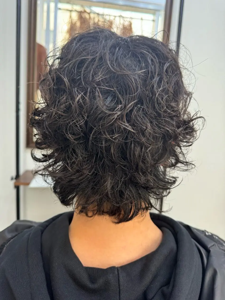 パーマ メンズ カット パーマ 椎葉 祐也のヘアスタイル