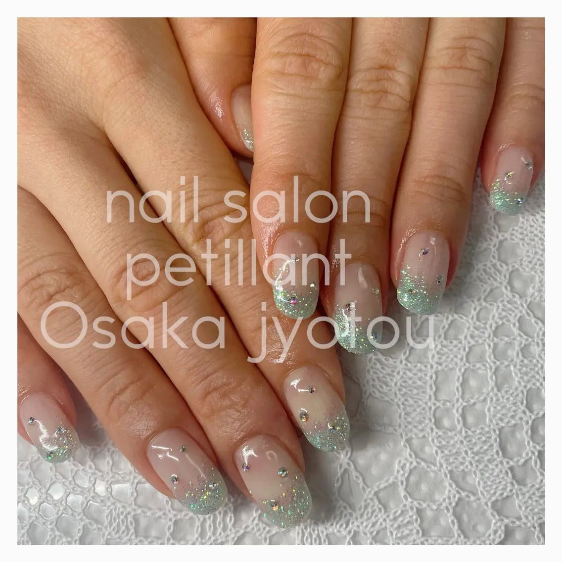 ネイル アートネイル グラデーション キラキラネイル ラメ(グリッター) ラメグラデーション nail salon petillantのネイルデザイン