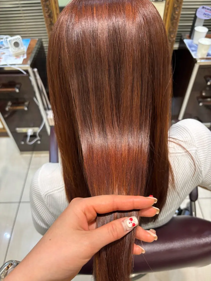 カラー 暖色カラー🍎 家本 夏鈴のヘアスタイル