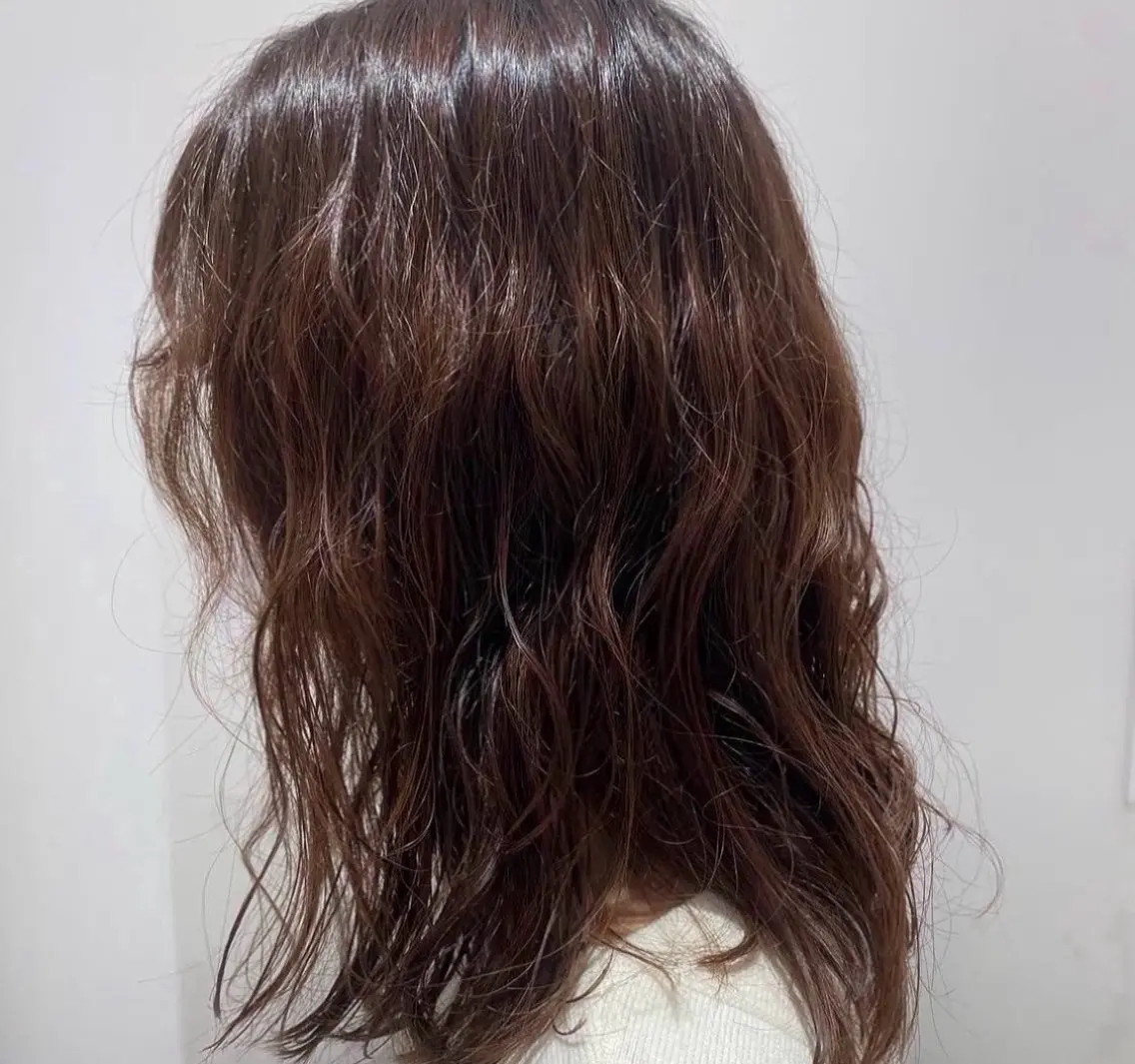 ミディアム パーマ ママ美容師 Tsuchiyaのヘアスタイル
