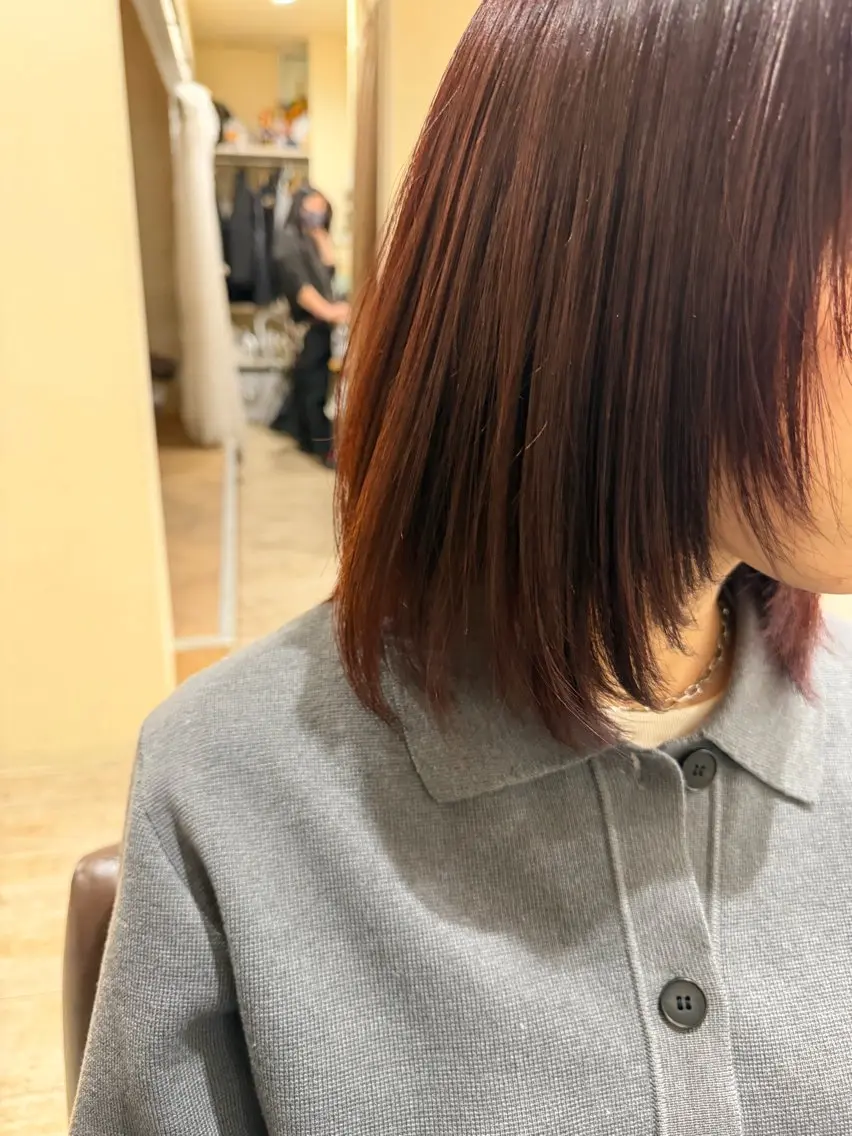 ミディアム カラー 顔まわりレイヤー 髪質改善 レイヤーカット カット ヘアカラー トリートメント 新越谷noble店長 松本拓也▶◀*.のヘアスタイル