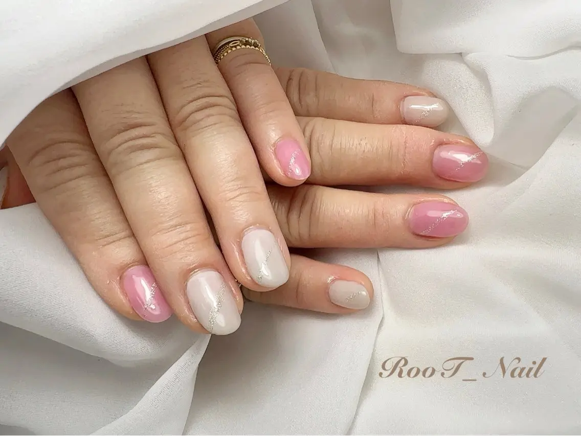 ネイル ラメ(グリッター) ハンドネイル RooT Nailのネイルデザイン
