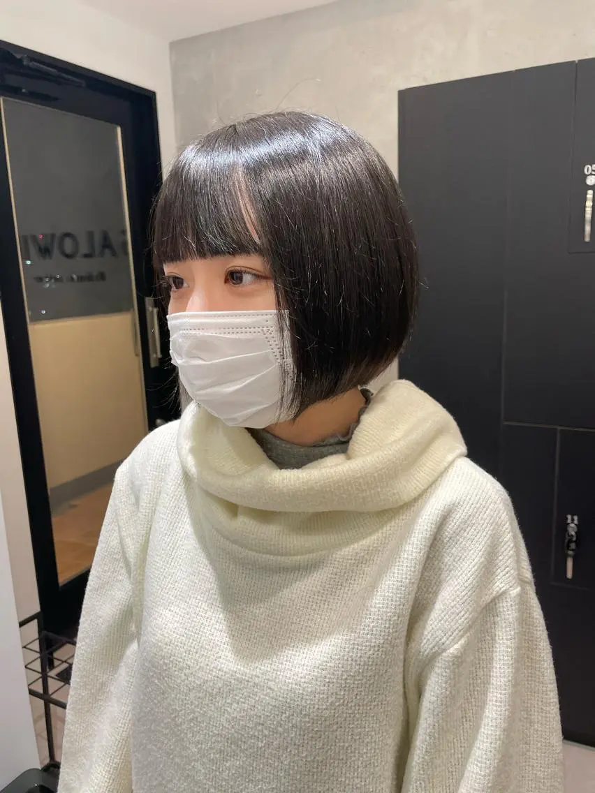 マスク湿気対策😷前髪縮毛矯正＋似合わせカット＋高保湿トリートメント✨の写真