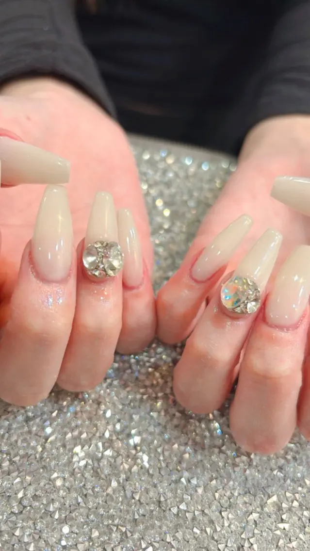ネイル ワンカラーネイル シンプルネイル ハンドネイル 鶴橋wooone nail.rieのネイルデザイン