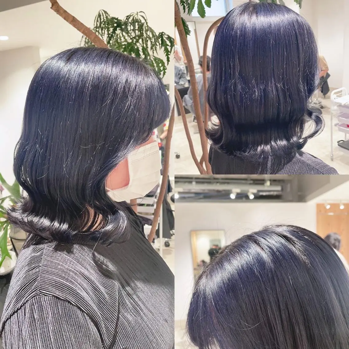 ミディアム カラー ブリーチ グレージュ オレンジ ヘアカラー トリートメント 渋谷:インナーカラー ／🍒エリカ🍒のヘアスタイル