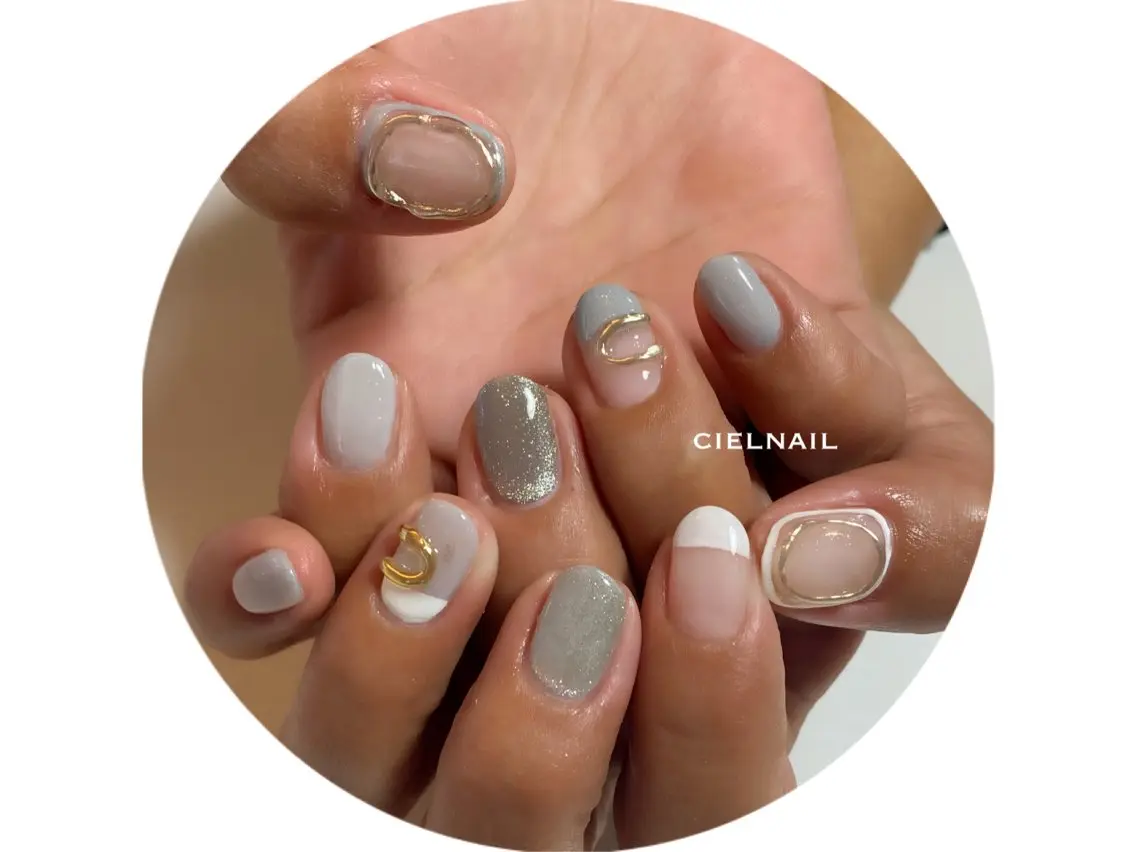 セミロング cielnail 祇園のネイルデザイン