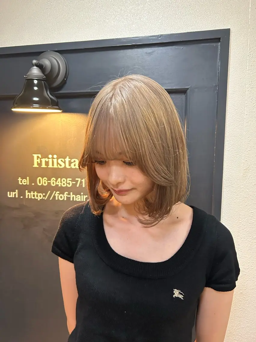 ミディアム カット ヘアカラー トリートメント moe🎀 透明感♡似合わせのヘアスタイル
