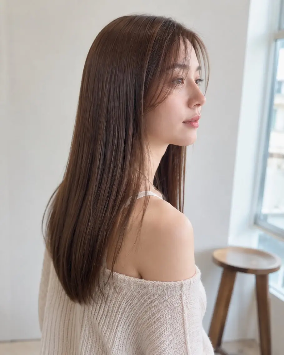 セミロング カラー ブリーチ 透明感カラー ダブルカラー ハイライトカラー インナーカラー カット ヘアカラー トリートメント VIMhair天神店 縮毛矯正 ハイライトのヘアスタイル