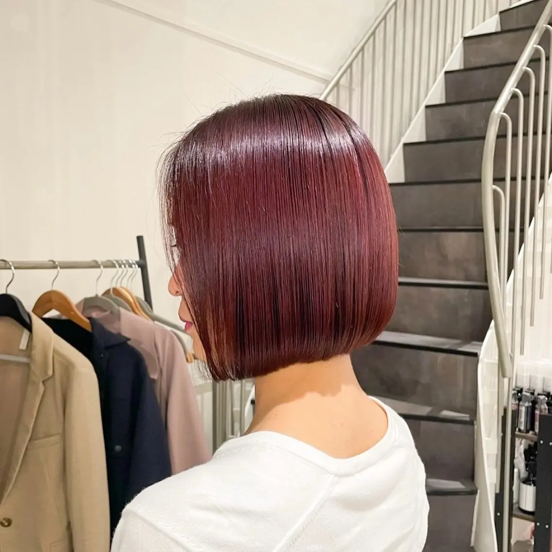 ショート 髪質改善 レイヤーカット カット ヘアカラー Attrait .のヘアスタイル