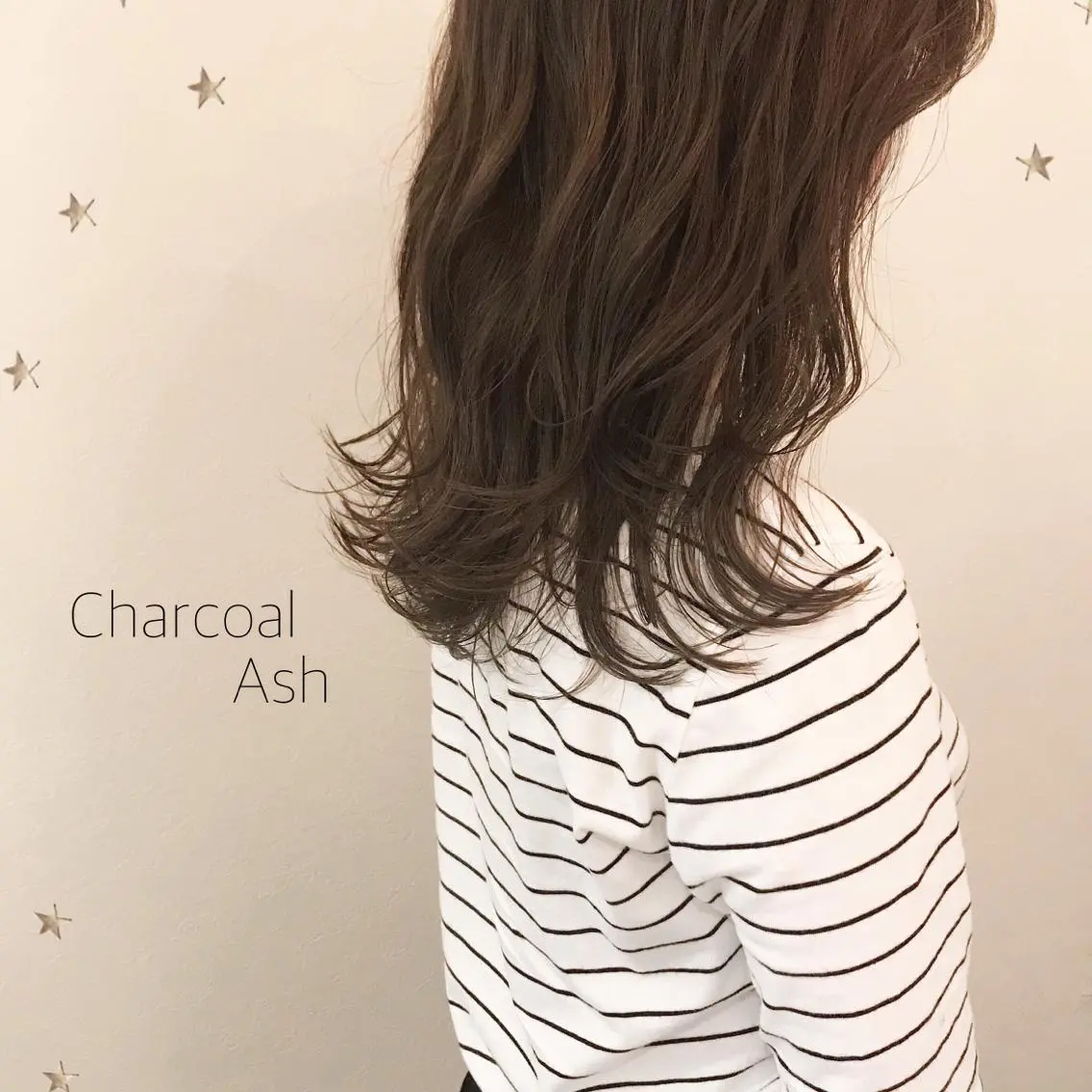 ミディアム カラー 市川 千夏のヘアスタイル