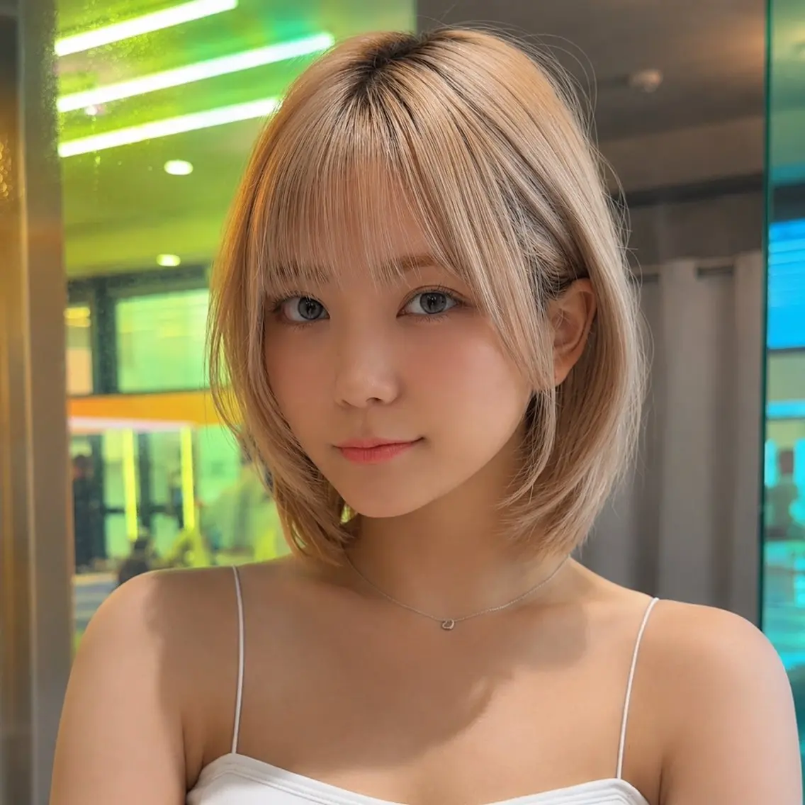 💓ハイクオリティーのハイトーンが驚きの価格で💓ブリーチ1回+カラー+髪質改善トリートメントの写真