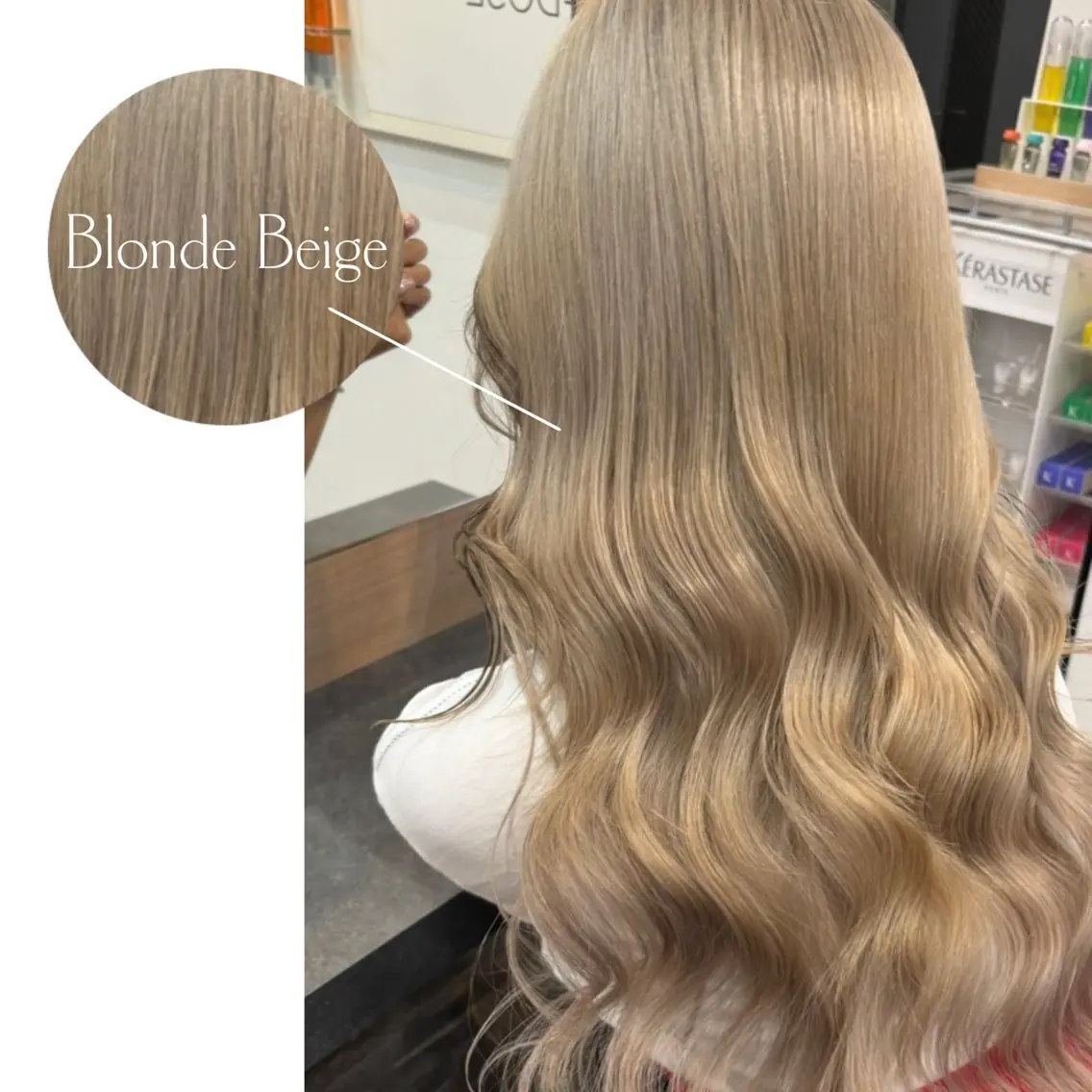 ロング カラー ベージュカラー ブリーチ ブロンド ブロンドベージュ ヘアカラー エクステ 横浜/エクステ特化× 艶カラー/あいかのヘアスタイル