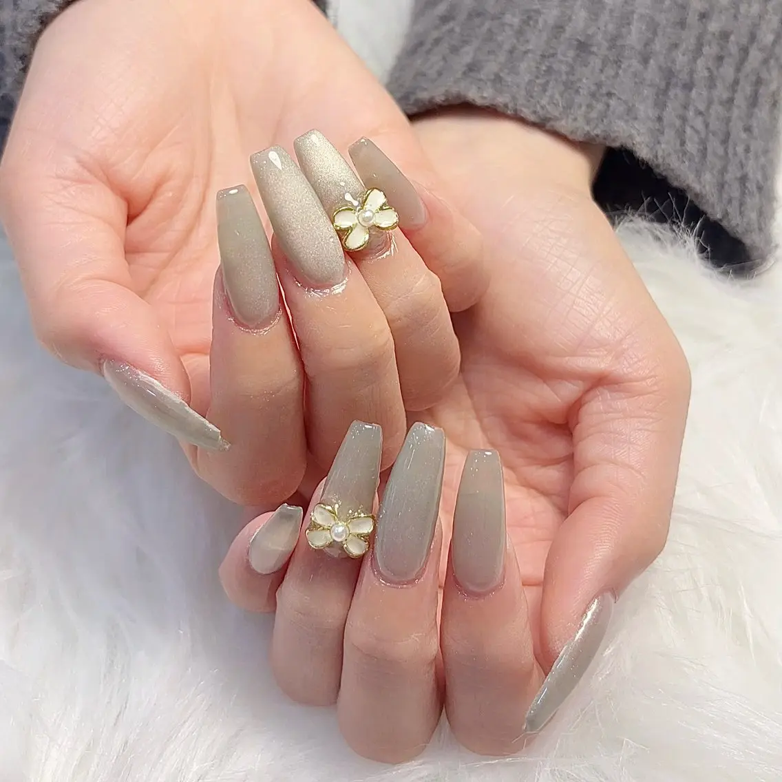 ネイル ハンドネイル 🎀kira 長さだし💗モチ最高のネイルデザイン