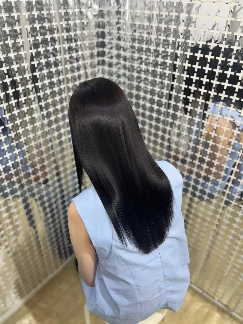 ロング ヘアカラー トリートメント 岸和田BRAS /赤み消しカラーのヘアスタイル