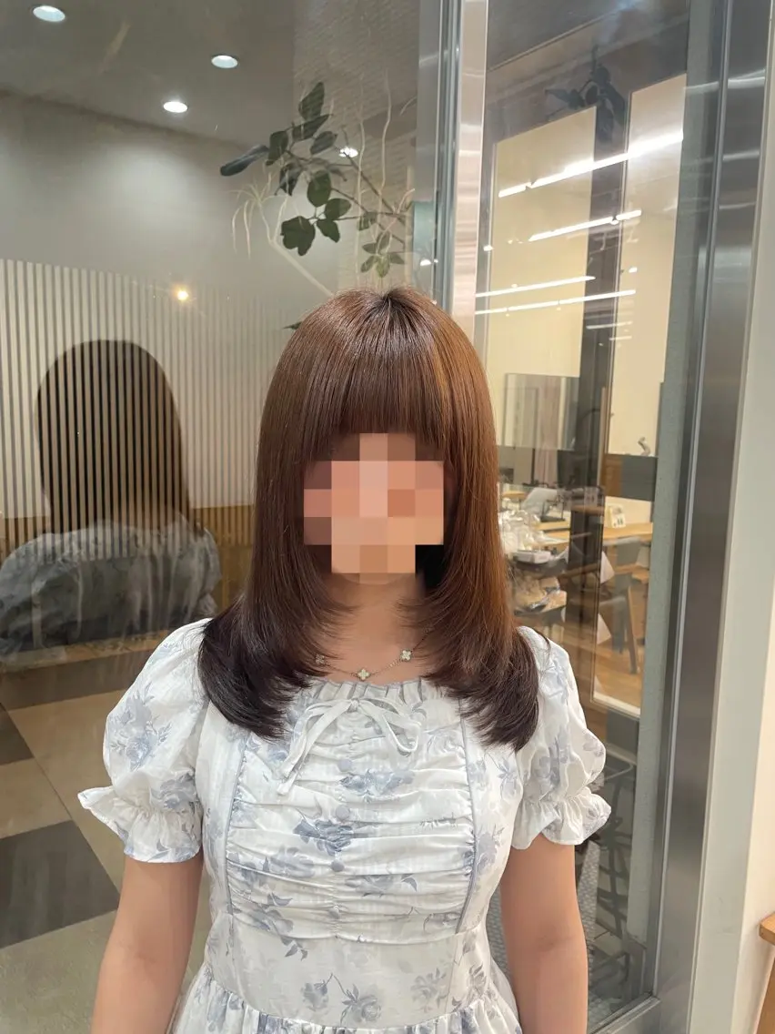 セミロング レイヤーカット 🌱 はるかのヘアスタイル
