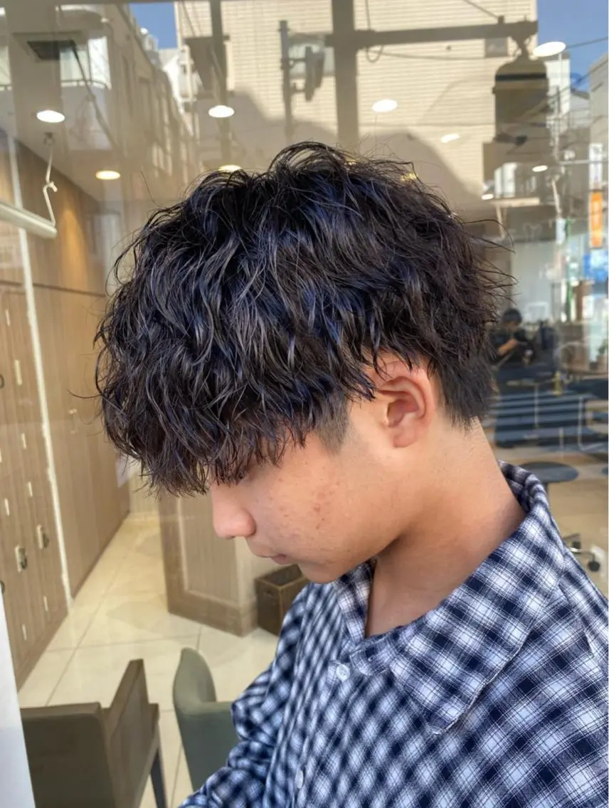 パーマ メンズ カット パーマ SENA 再現性 パーマと縮毛矯正のヘアスタイル