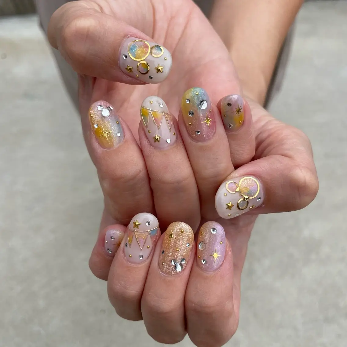 ネイル ハンドネイル Sea  nail by emaのネイルデザイン
