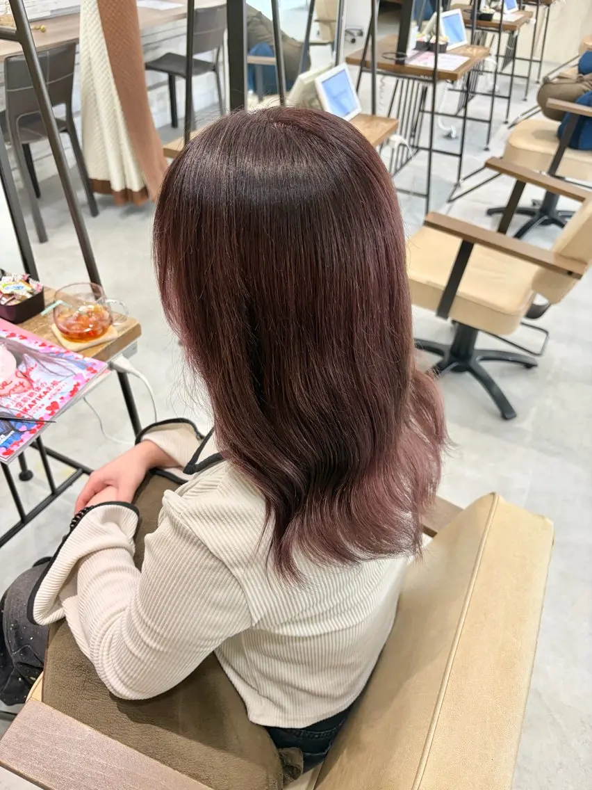 ロング カラー ブリーチなしwカラー /艶カラー/oukaのヘアスタイル