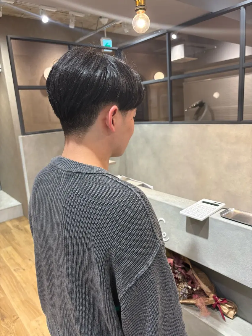 ショート メンズ センターパート マッシュ こうやま みるのヘアスタイル