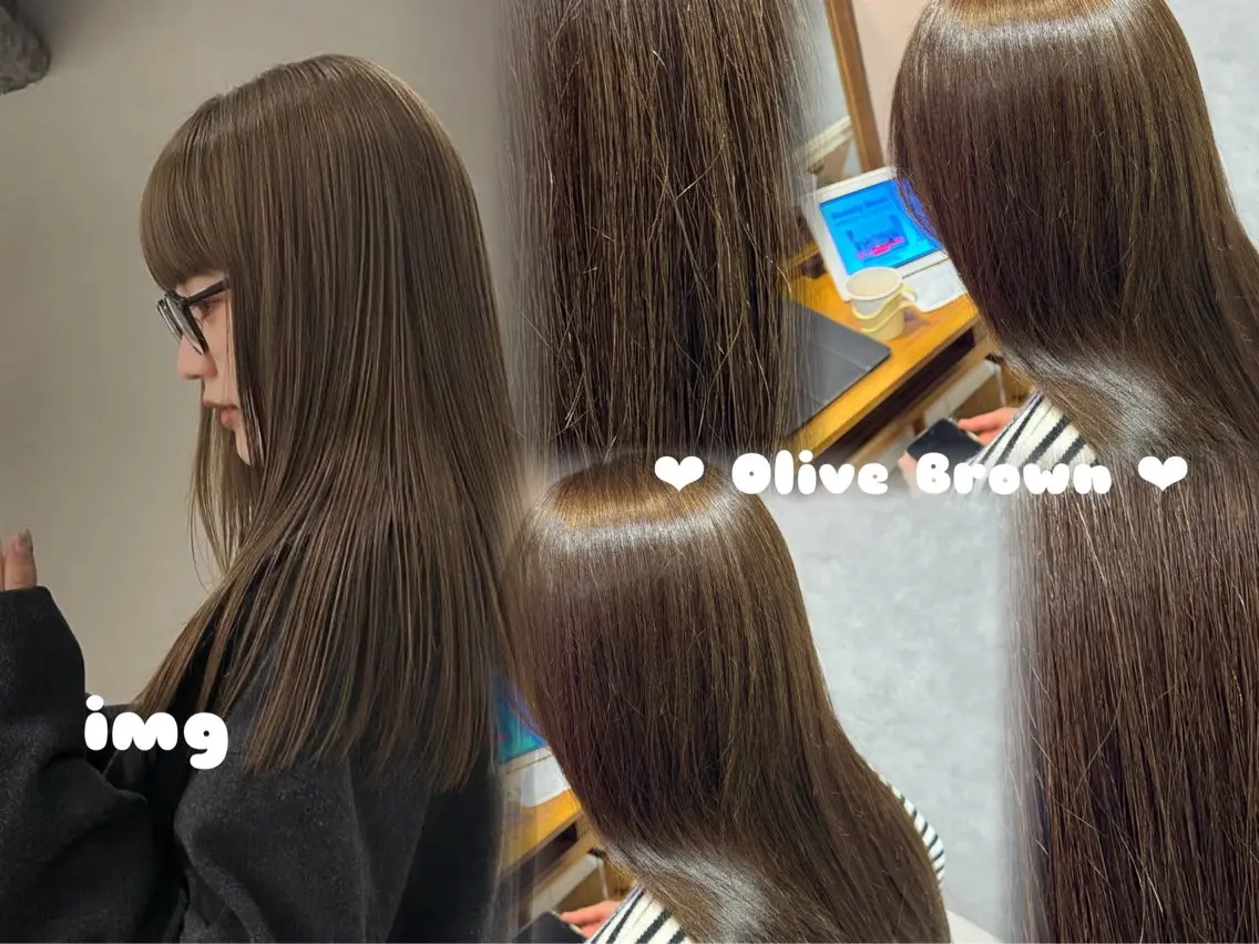 ロング カラー 透明感カラー オリーブカラー オレンジ ヘアカラー トリートメント 🫧🧸カラーヘアメ 🫧MIO🧸🫧のヘアスタイル