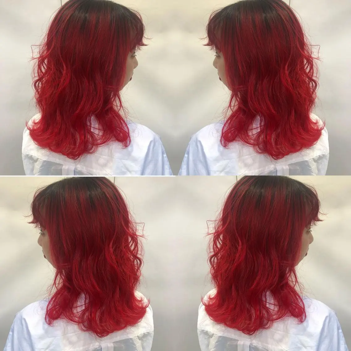 ロング カラー レッドカラー カット ヘアカラー トリートメント ヘアセット 🌻Insta指名 NO.1🌻Shoのヘアスタイル