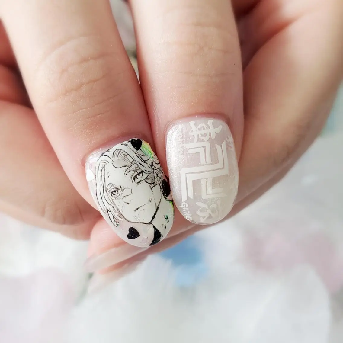 ネイル アートネイル ブルー ジェルネイル おで@ oderi_nailのネイルデザイン