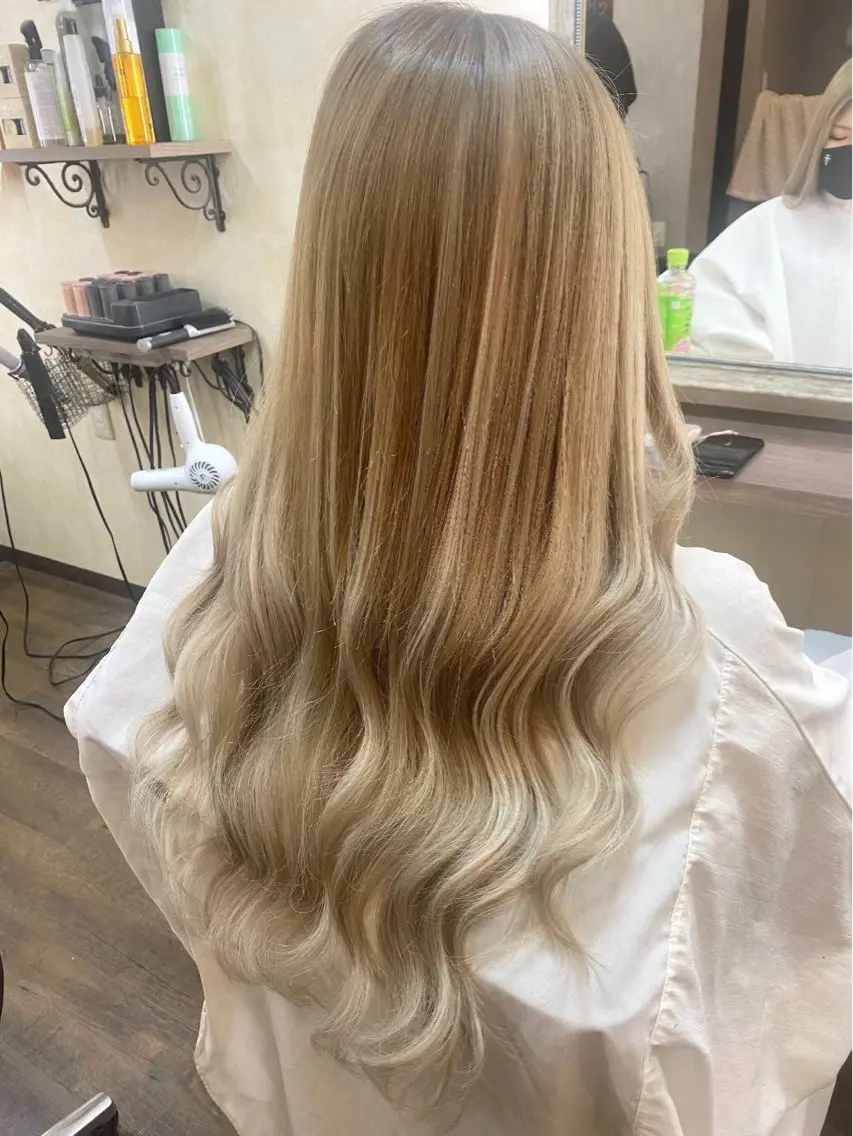ロング ヘアアレンジ シールエクステ エクステ レイヤーカット カット エクステ MagicMush ✴︎シールエクステのヘアスタイル