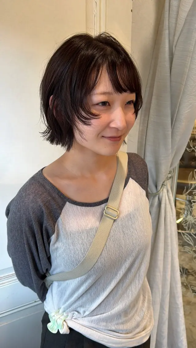 ショート カット ヘアカラー トリートメント { door } Kawasakiのヘアスタイル