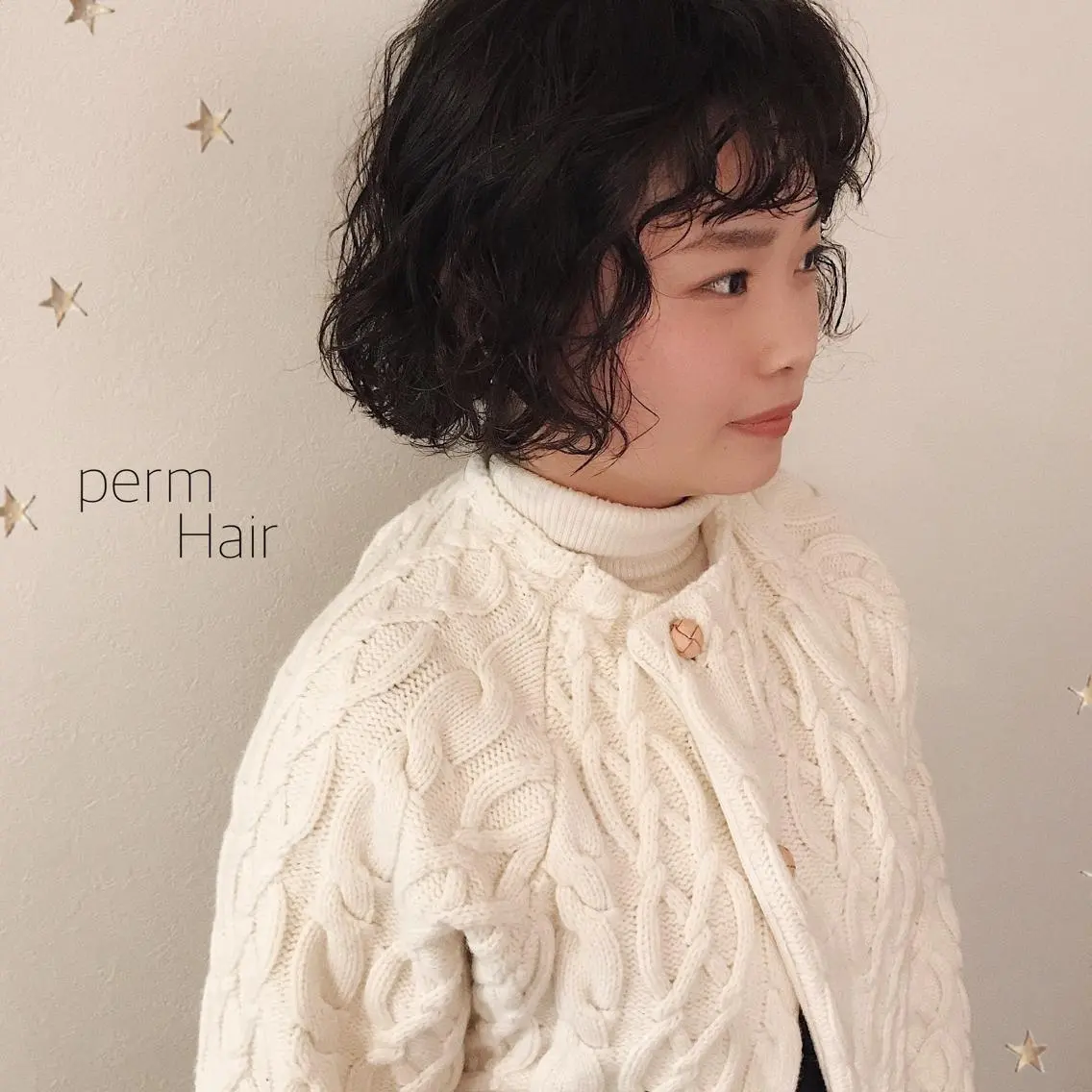 ショート パーマ カット パーマ トリートメント 市川 千夏のヘアスタイル