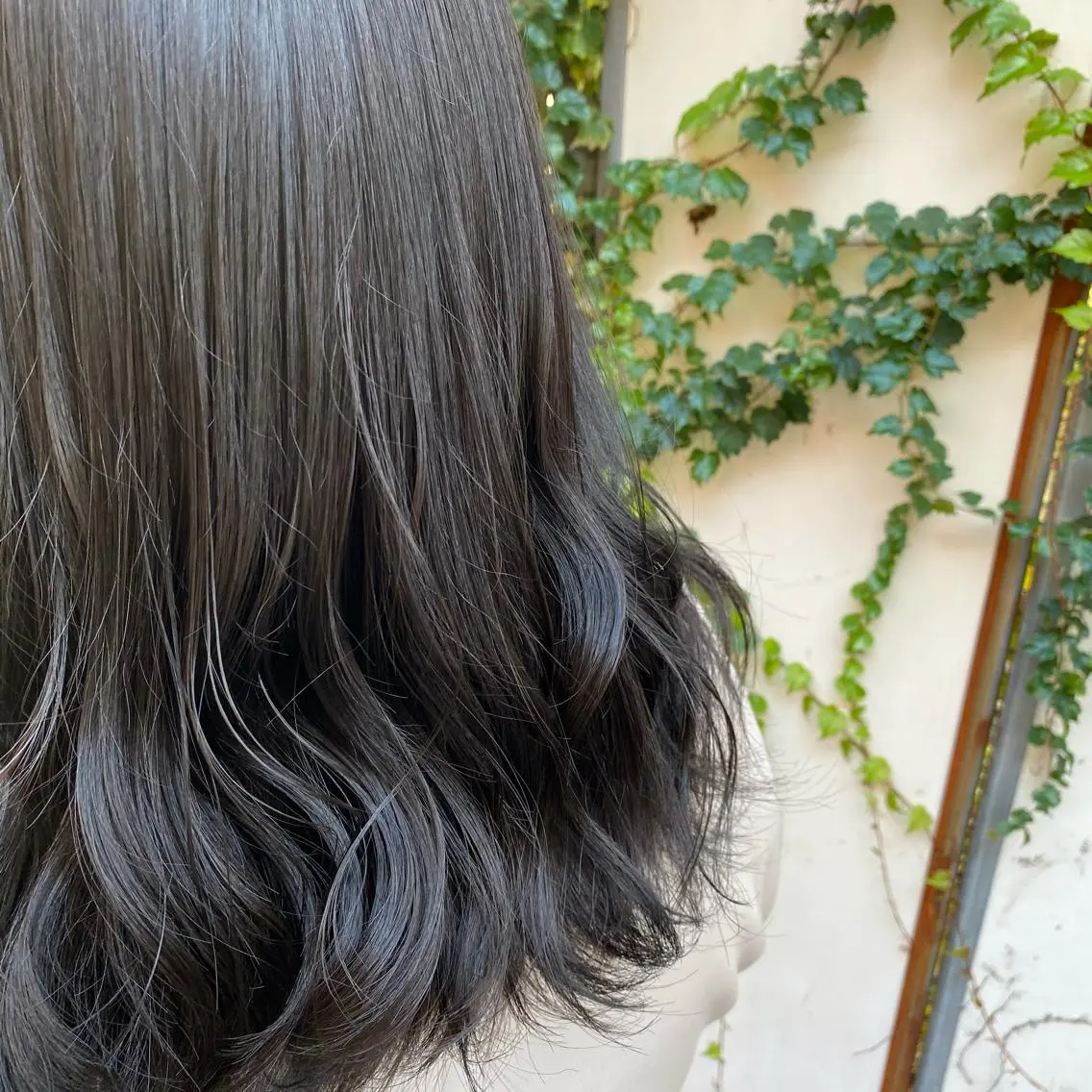 セミロング カラー アッシュ 透明感カラー 清村 和音のヘアスタイル