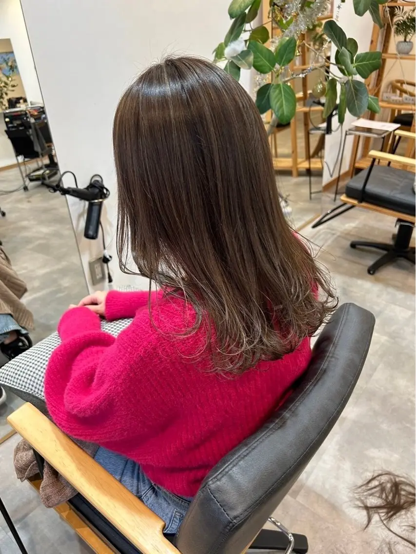 ミディアム カラー ハイライトカラー ハイライト 由良 龍也のヘアスタイル