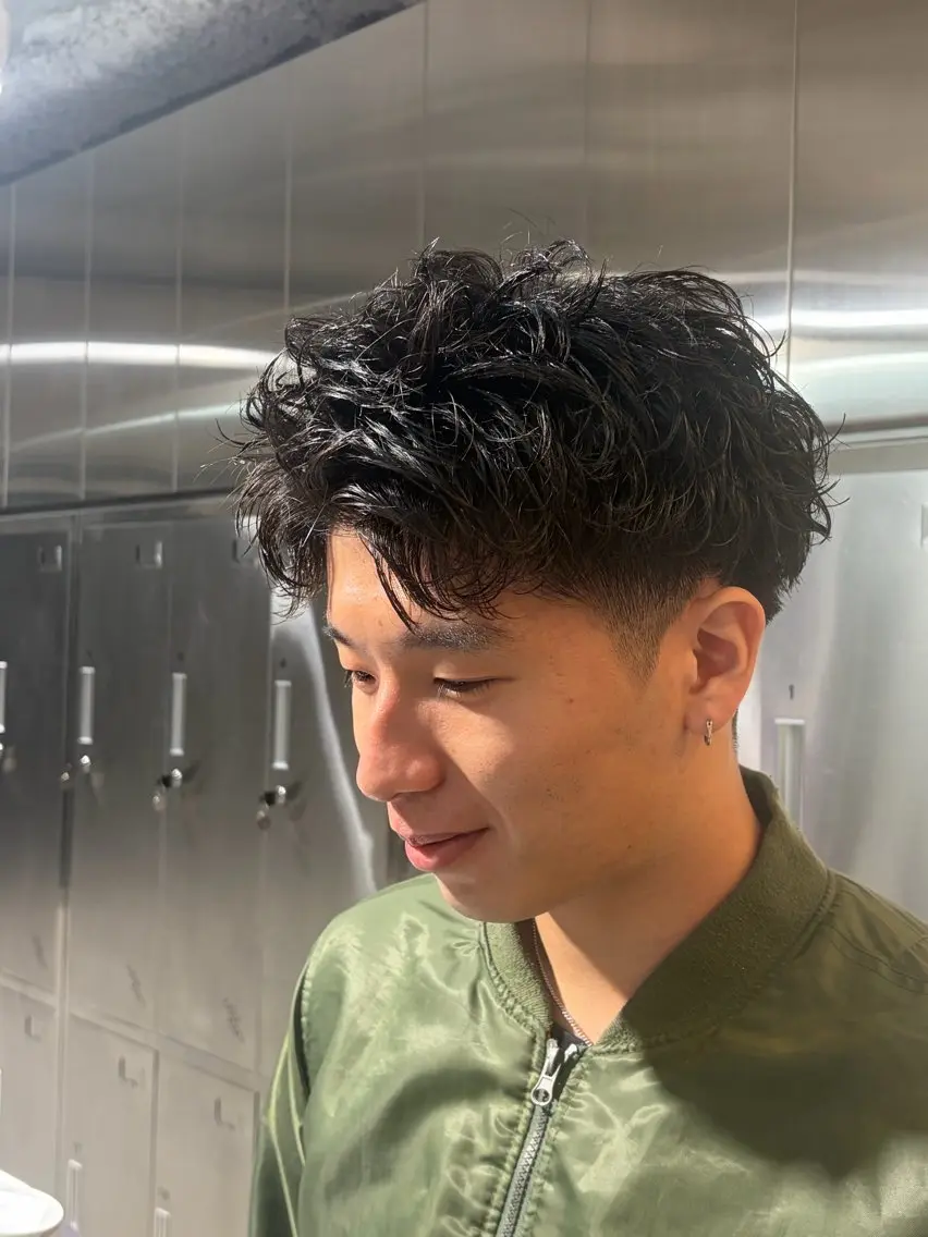ショート パーマ メンズ ショートヘア カット パーマ fifth札幌 遠藤 煌弥のヘアスタイル