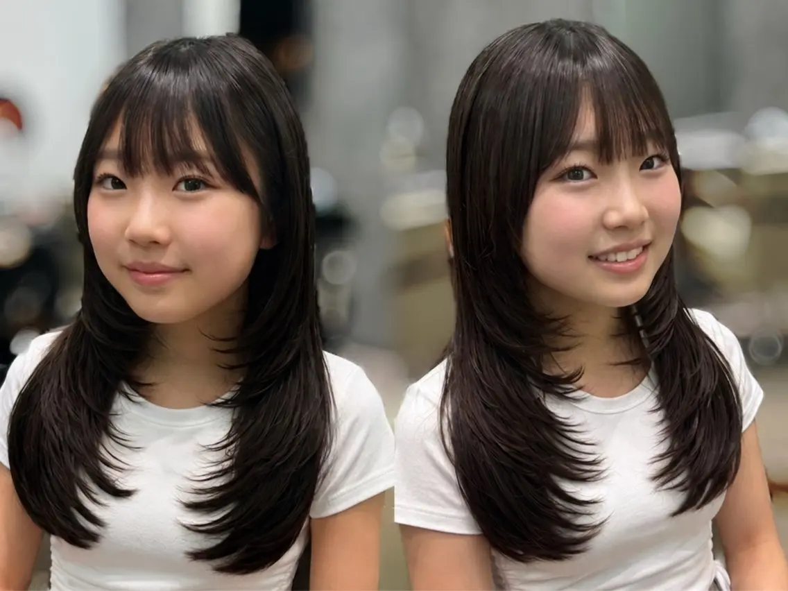 ロング カット MIHO ハイレイヤーのヘアスタイル