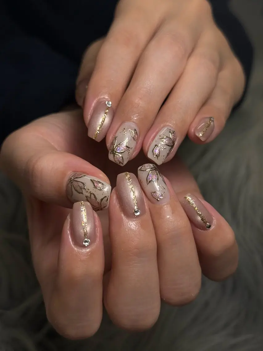 ネイル アートネイル 桜ネイル マグネットネイル 春ネイル ハンドネイル nail salon h🎀小夏のネイルデザイン