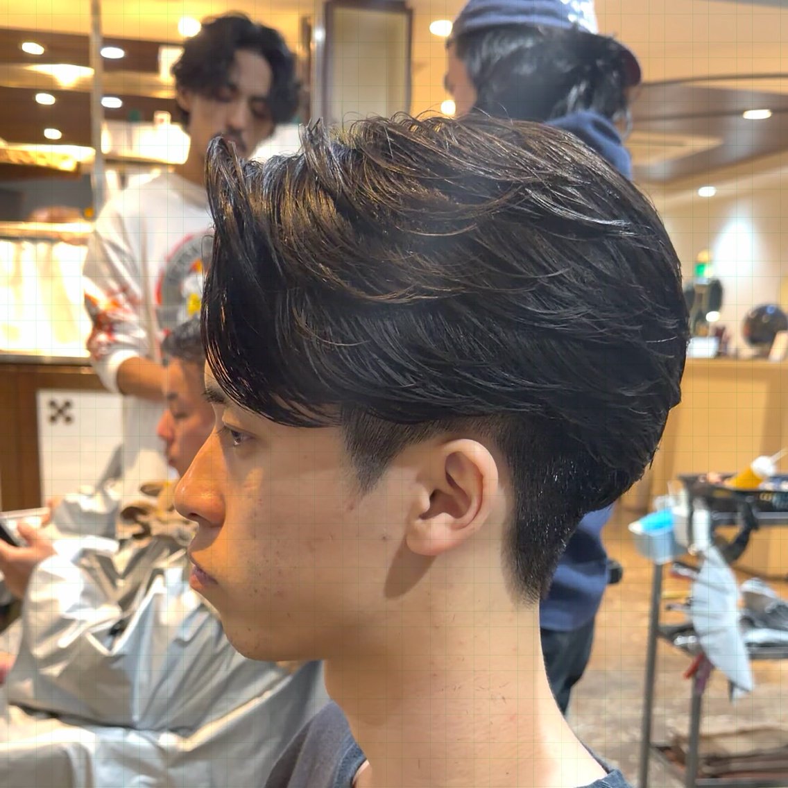 メンズ カット パーマ 原田 黎也のヘアスタイル