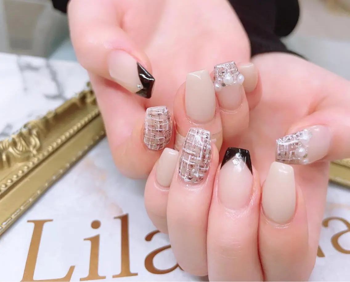 ネイル フレンチネイル ジェルネイル ハードジェル ロングネイル マットネイル Lilas Nailのネイルデザイン